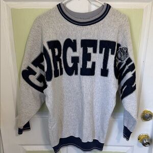 (1743) Georgetown Crewneck Men's Sweater - Light Gray
